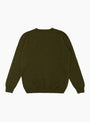 Seamless Lambswool Crew Military Green TDR (Back) at Couverture & The Garbstore