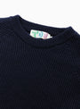 Seamless Fisherman Crew Nero TDR (Neckline Detail) at Couverture & The Garbstore