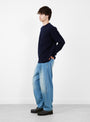 Seamless Fisherman Crew Nero TDR (model side) at Couverture & The Garbstore
