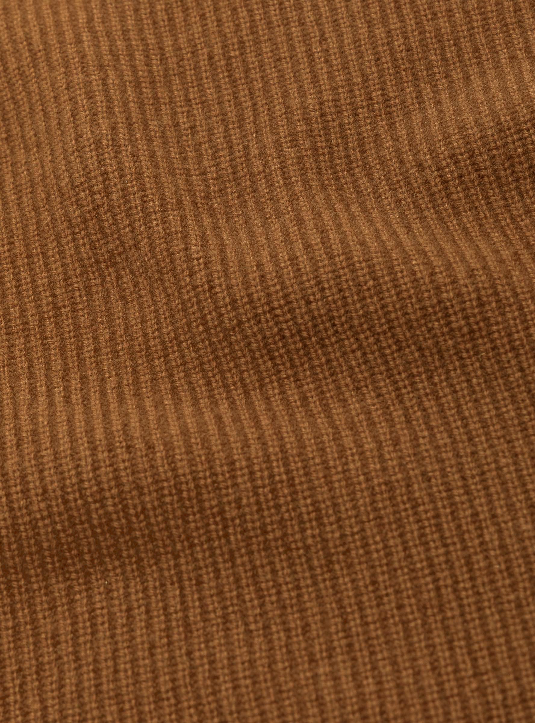 Seamless Fisherman Crew Camel Brown TDR (Fabric Detail) at Couverture & The Garbstore