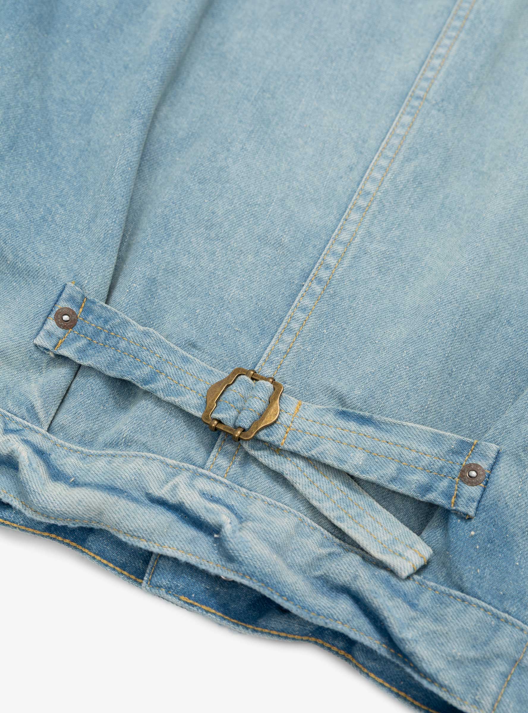 Single Pleat Nep Denim Jacket Repair TDR (Buckle Detail) at Couverture & The Garbstore