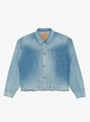 Single Pleat Nep Denim Jacket Repair TDR (Front) at Couverture & The Garbstore
