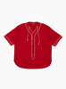 1930's Cotton Community League Broken Baseball Jersey Red TDR (Front) at Couverture & The Garbstore