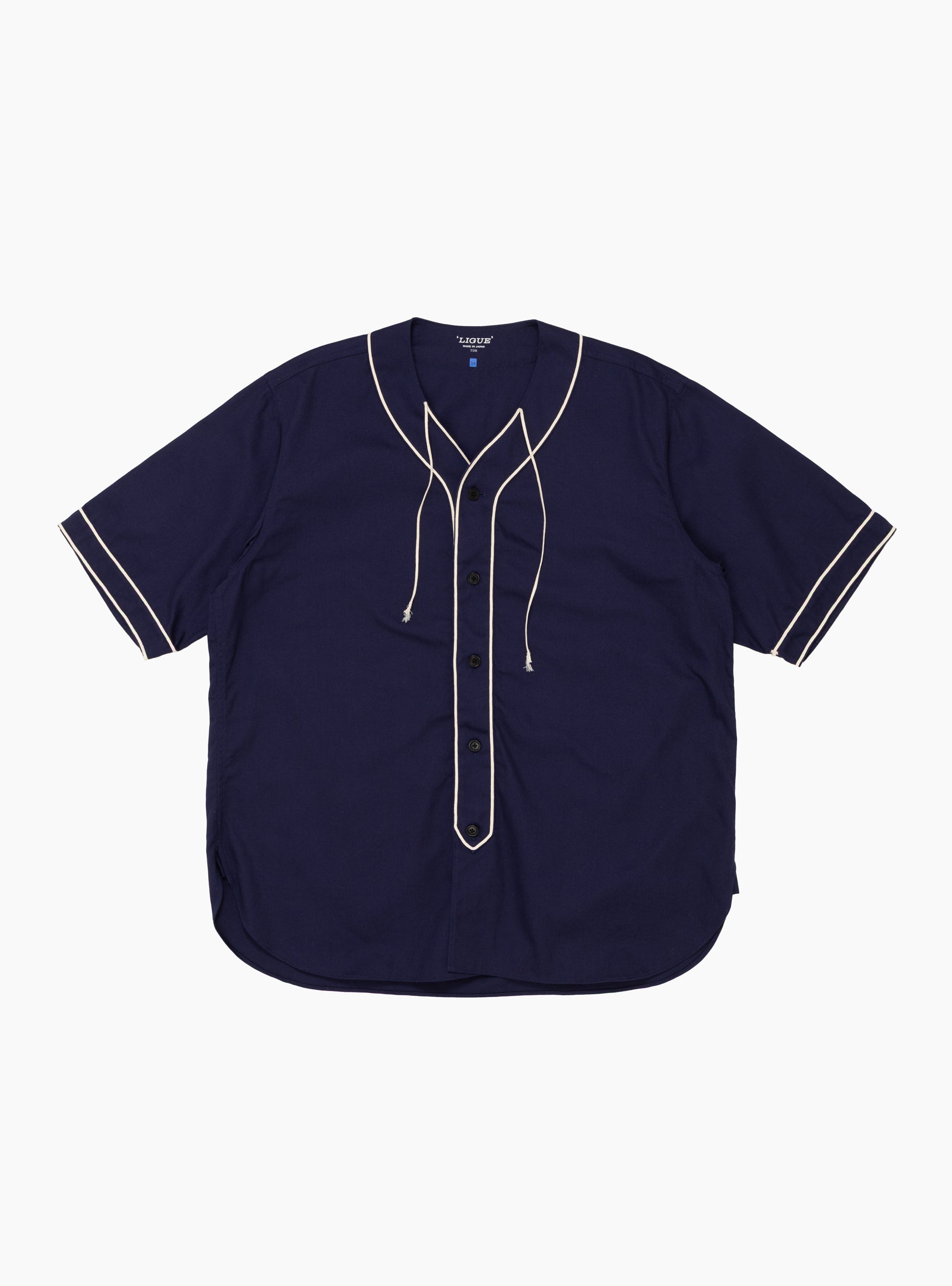 1930's Cotton Community League Broken Baseball Jersey Navy TDR (Front) at Couverture & The Garbstore
