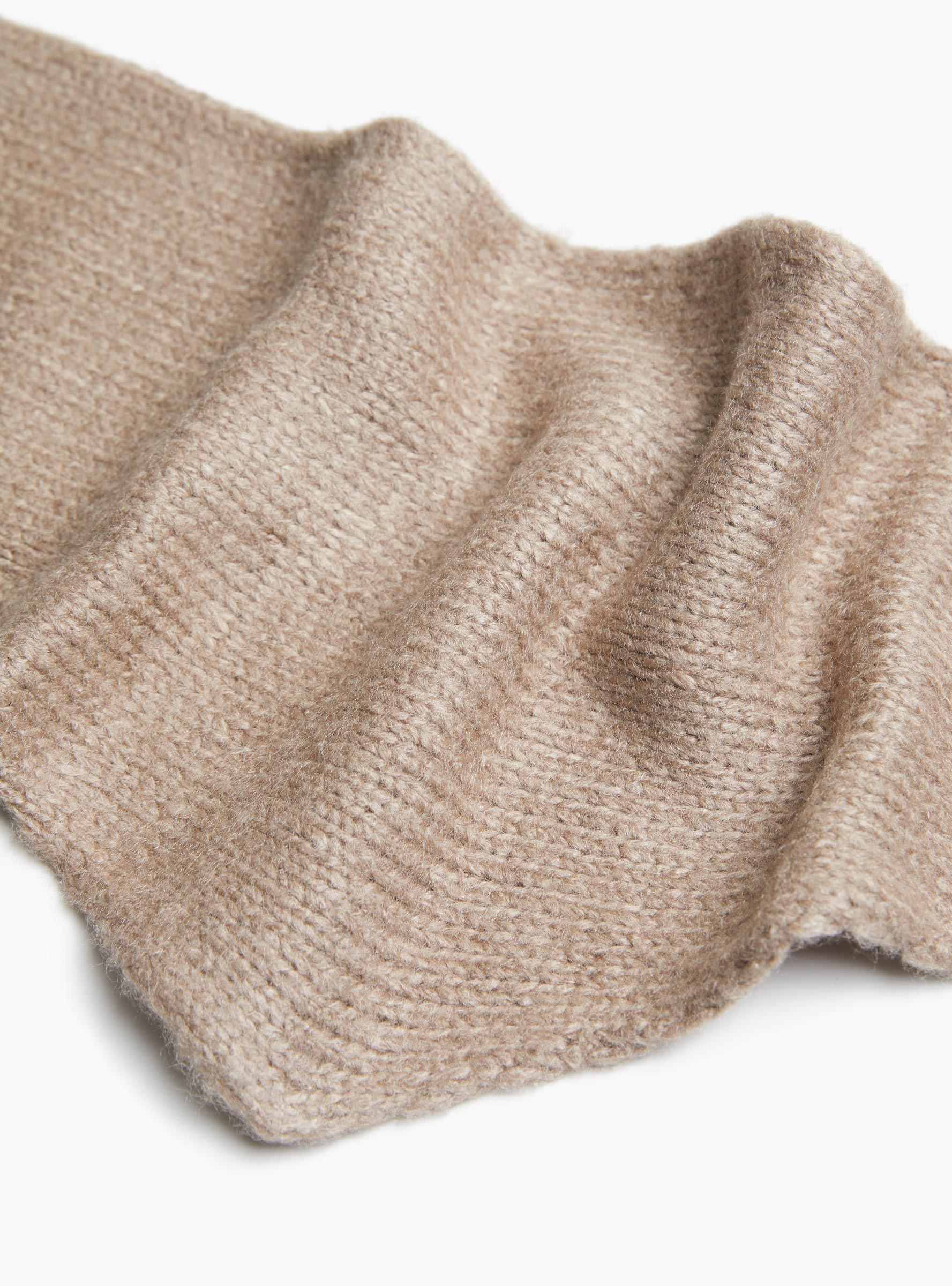 Silk Knitted Scarf Clay Clay KARA (Fabric Detail) at Couverture & The Garbstore