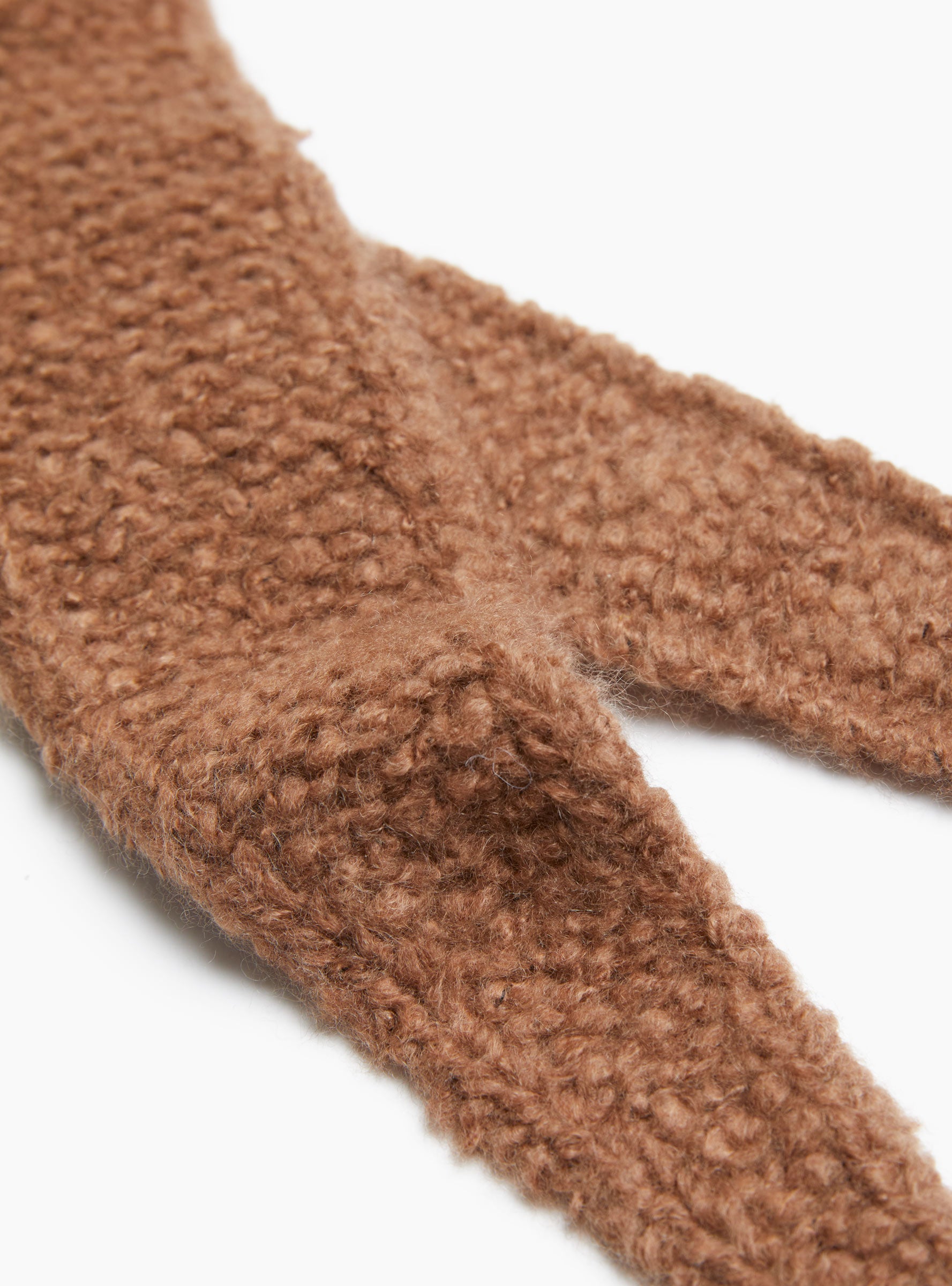 Cashmere and Silk Scarf Camel Camel KARA (Fabric Detail) at Couverture & The Garbstore