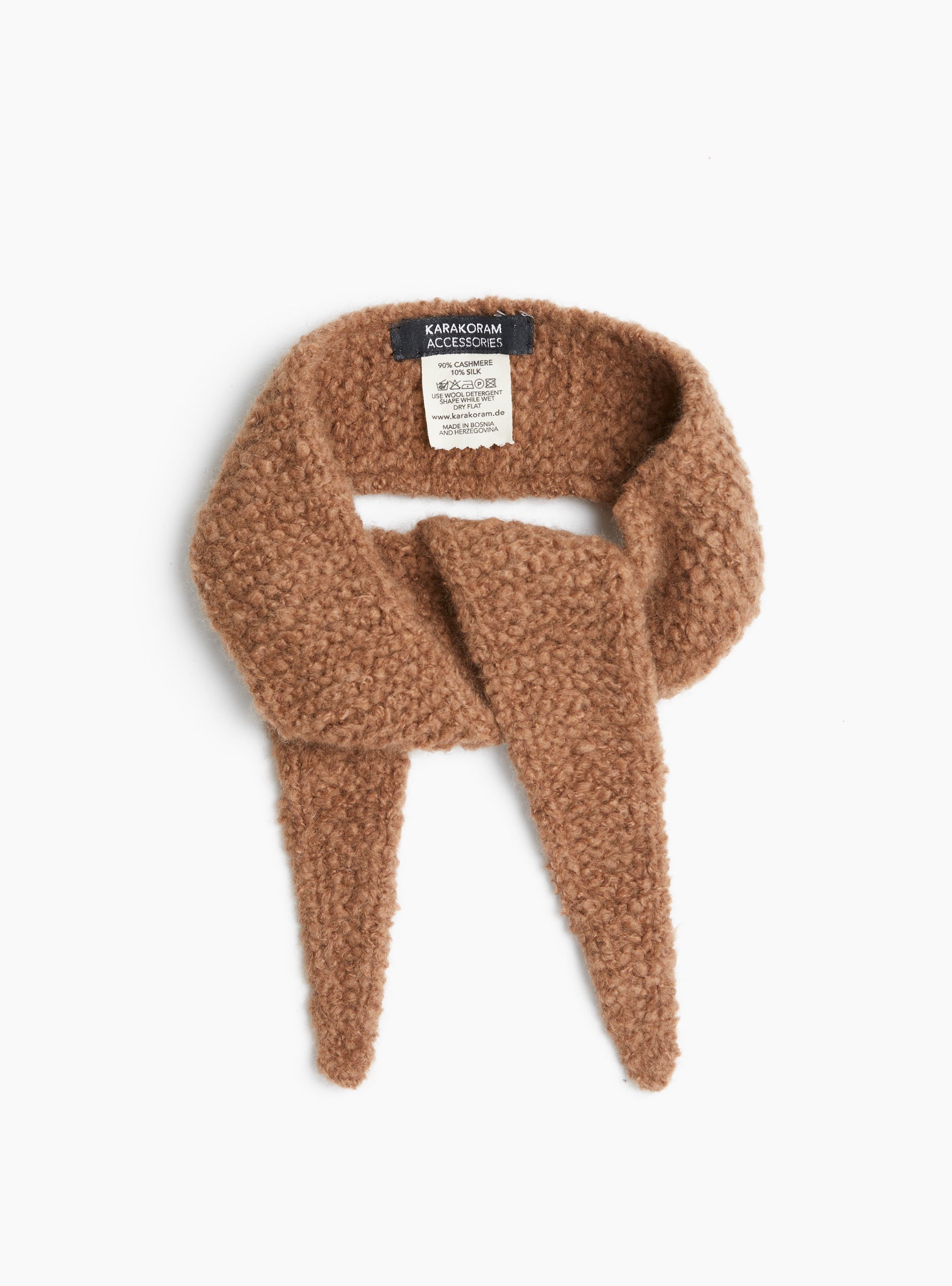 Cashmere and Silk Scarf Camel Camel KARA (Front) at Couverture & The Garbstore
