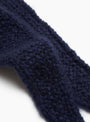 Cashmere and Silk Scarf Navy Navy KARA (Fabric Detail) at Couverture & The Garbstore