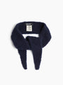 Cashmere and Silk Scarf Navy Navy KARA (Front) at Couverture & The Garbstore