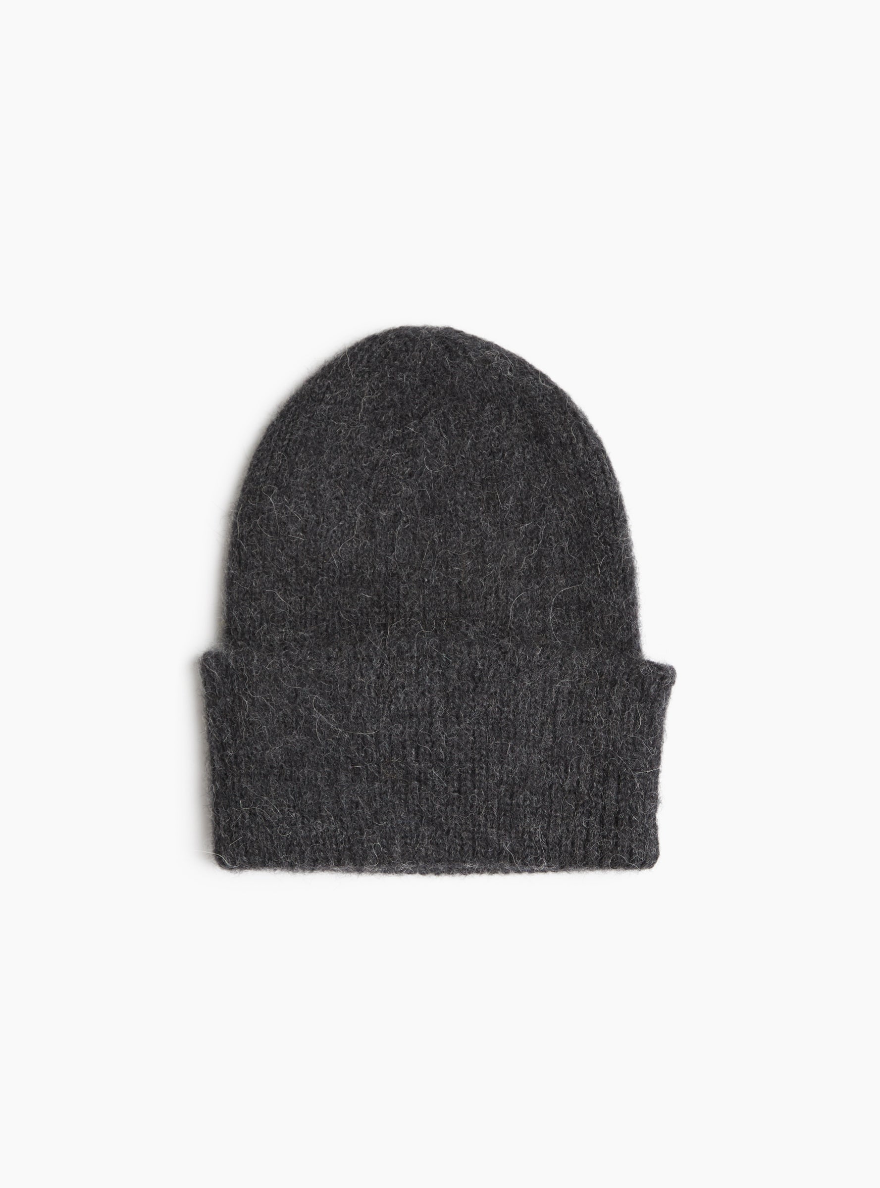 Brushed Baby Alpaca Hat Charcoal Melange Charcoal Melange KARA (Front) at Couverture & The Garbstore