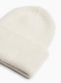 Brushed Baby Alpaca Hat White White KARA (Fabric Detail) at Couverture & The Garbstore