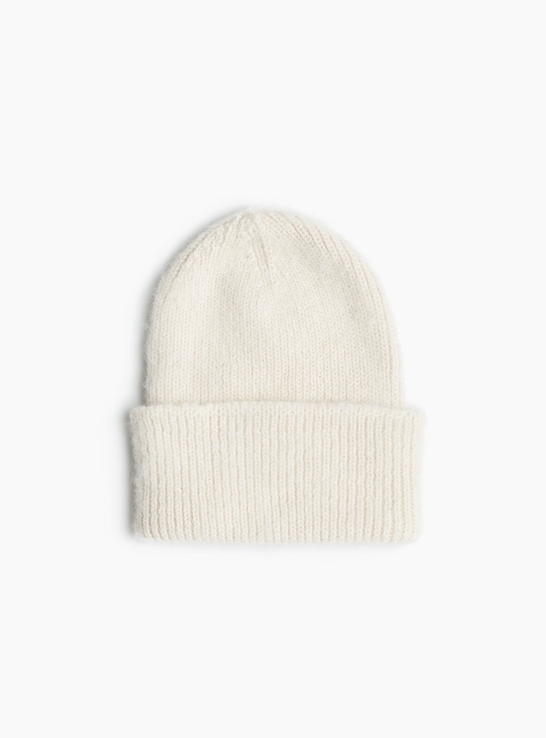 Brushed Baby Alpaca Hat White White KARA (Front) at Couverture & The Garbstore