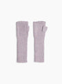 Baby Alpaca Fingerless Gloves Lilac Melange Lilac Melange KARA (Front) at Couverture & The Garbstore