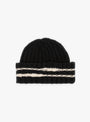 Court Beanie Black MFPEN (top view) at Couverture & The Garbstore