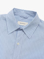 M Essay Shirt Assistant Stripe Assistant Stripe MFPEN (collar detail) at Couverture & The Garbstore