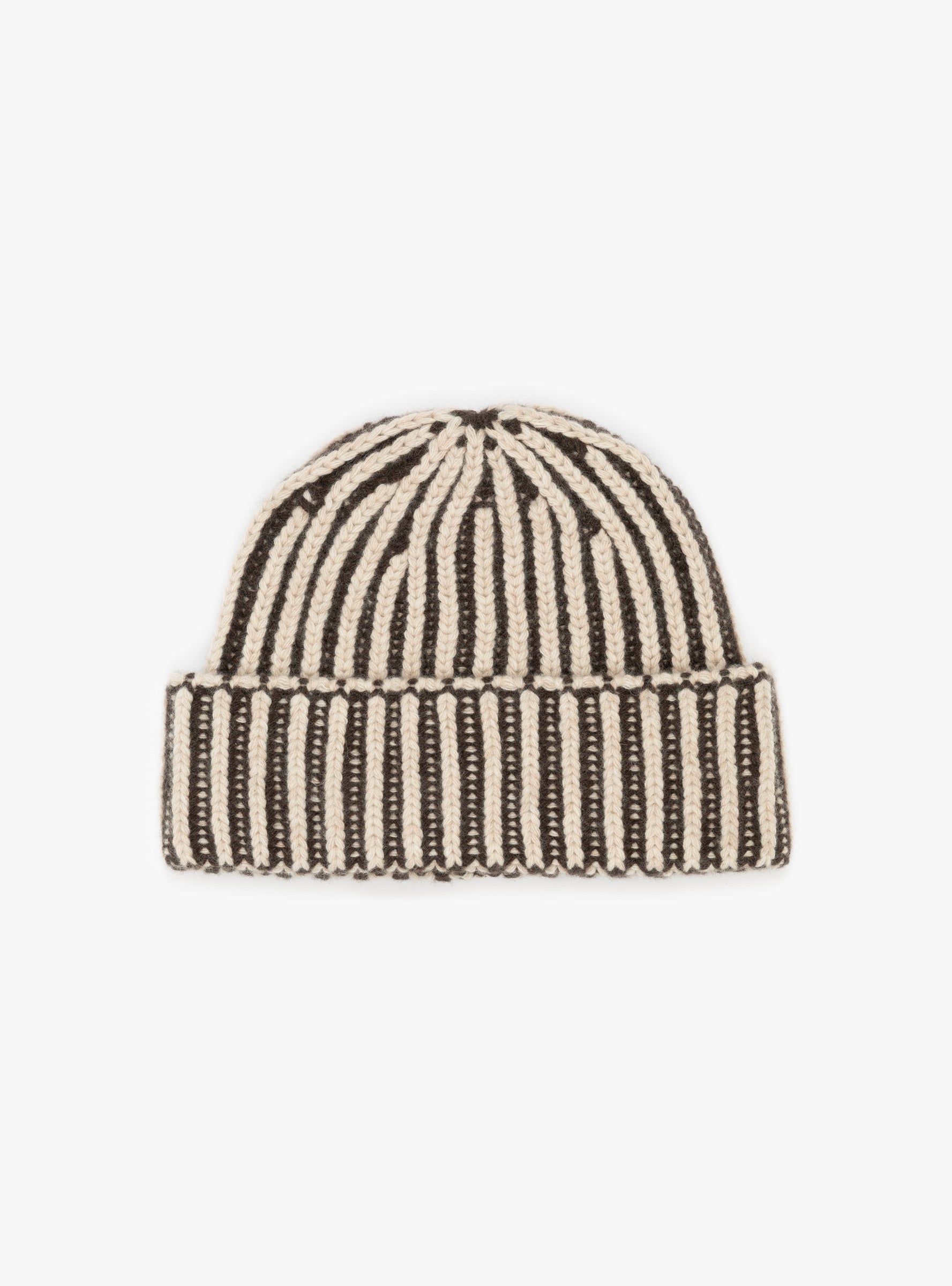 Stage Beanie Light Biscuit MFPEN (top view) at Couverture & The Garbstore