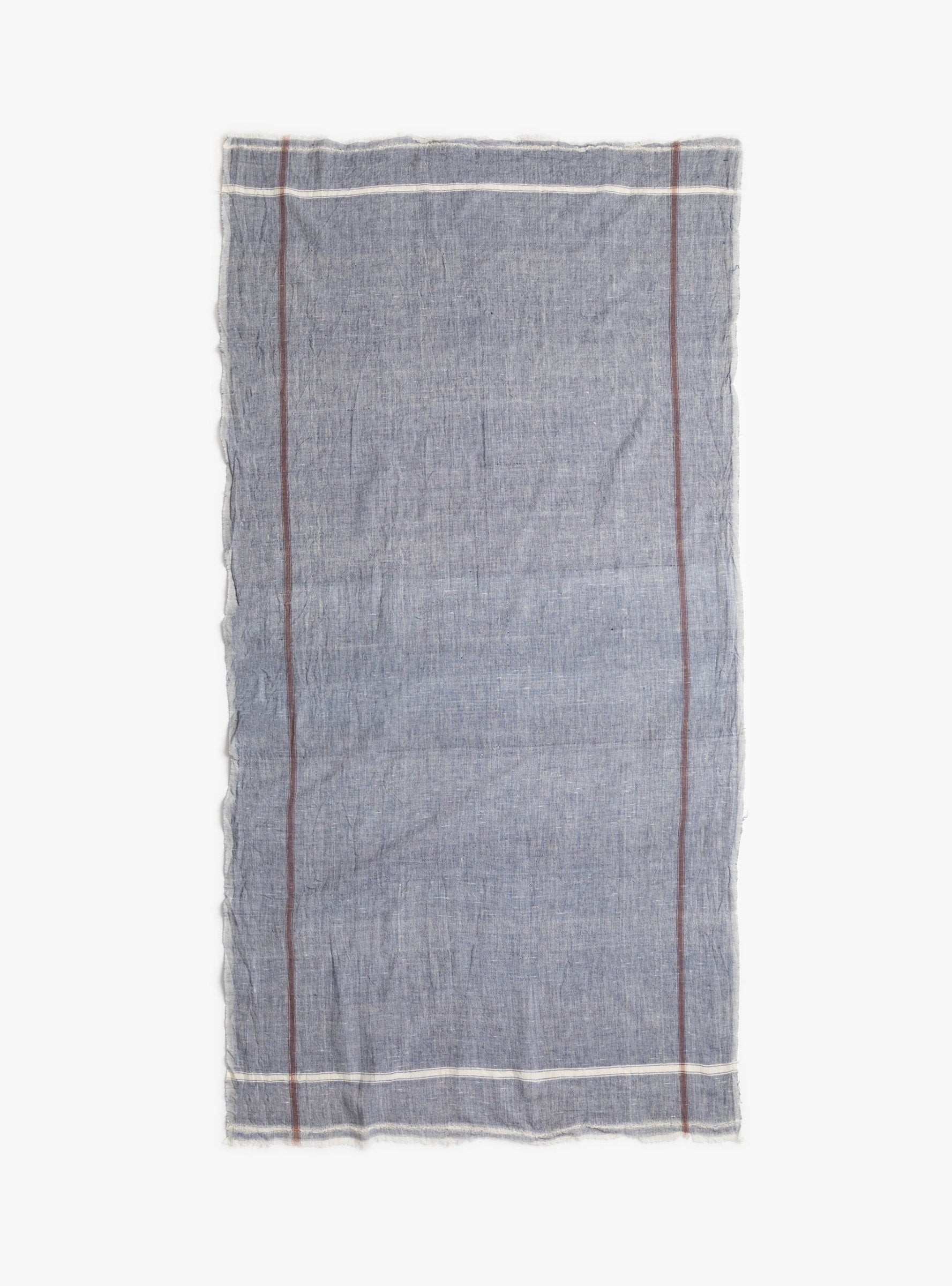 New Chambray Towel Blue Blue Auntie Otie (top view) at Couverture & The Garbstore