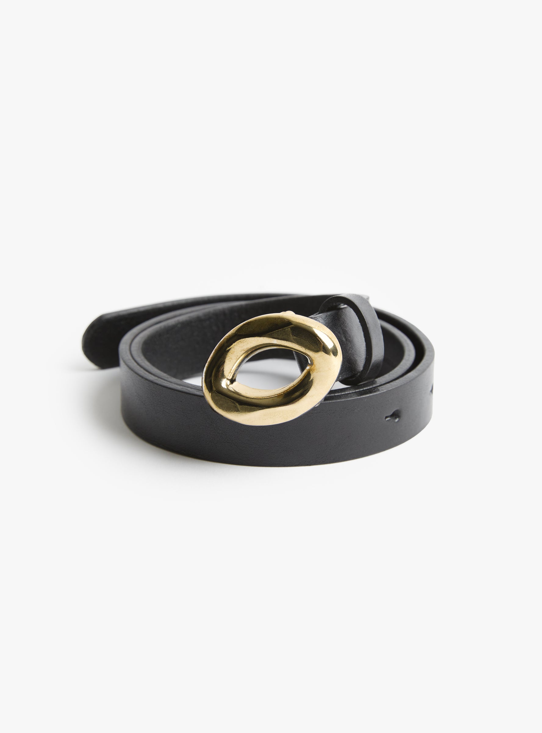 Colt Belt Eye Buckle Gold Eye Buckle Gold Sefr (front view) at Couverture & The Garbstore
