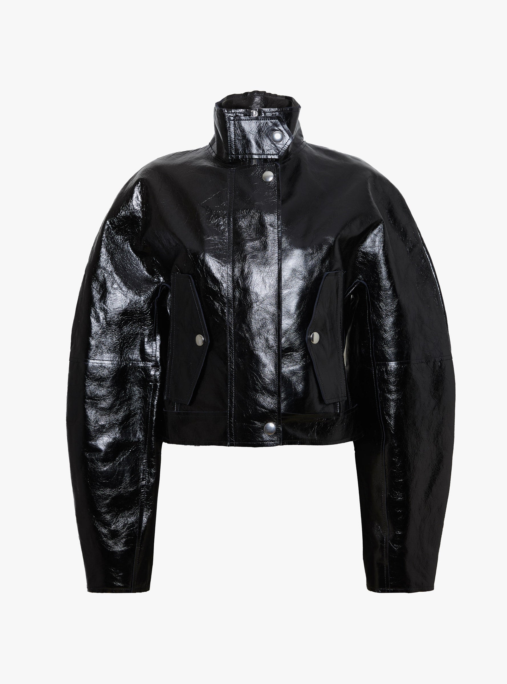 Iris Leather Jacket Black Black Sefr (ghlst front) at Couverture & The Garbstore