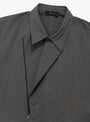 Zip Collar Smock Iron WANZE (collar detail) at Couverture & The Garbstore