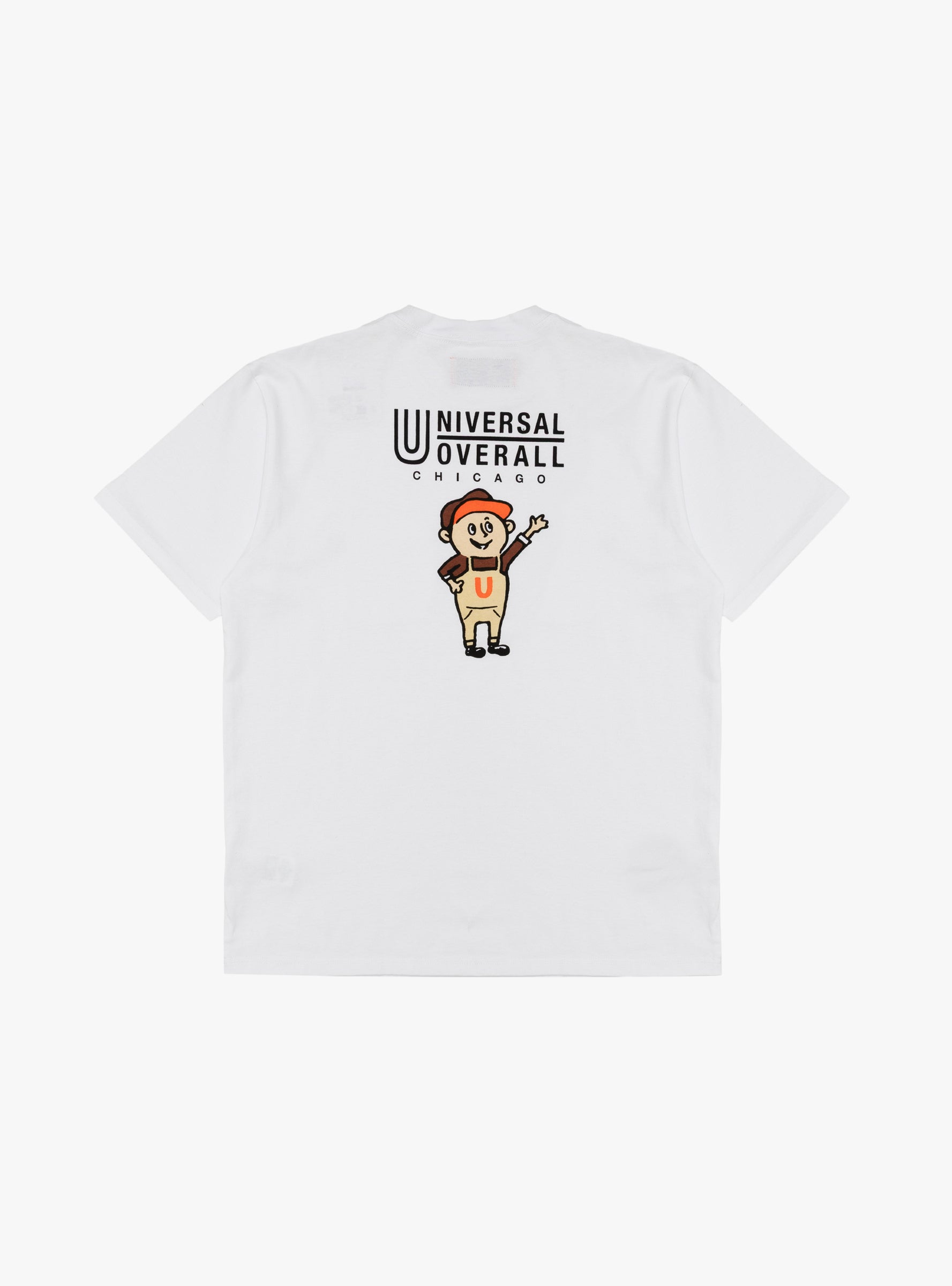 Windy Jr SS Tee White UNIVERSAL OVERALL (back) at Couverture & The Garbstore