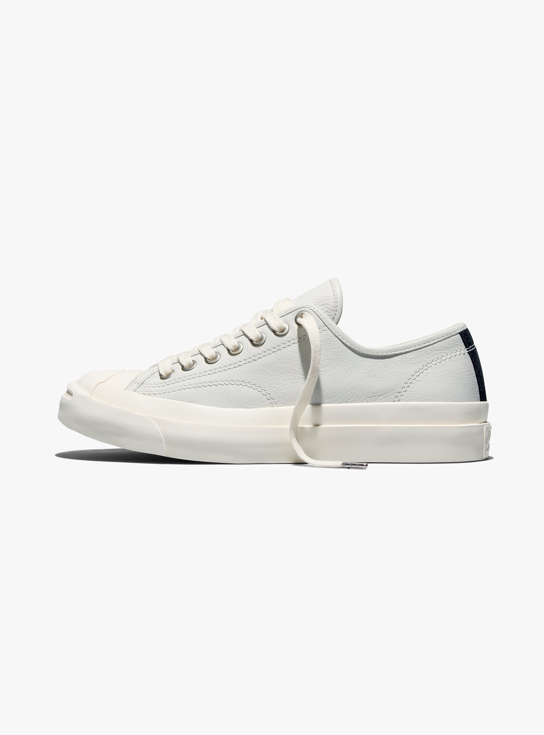 Jack Purcell First String White, Marshmallow & Black CONVERSE (Side View) at Couverture & The Garbstore