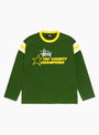 LS Ringer Tee Green Stussy (Front) at Couverture & The Garbstore