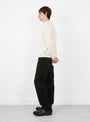 Waffle-Cashmere-Sweater-Ivory-Stussy-(model-side) at Couverture & The Garbstore