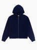 Waffle Cashmere Zip Hoodie Deep Navy Stussy (Front) at Couverture & The Garbstore
