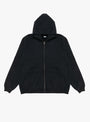 Vintage Zip Sweat Hoodie Black A.PRESSE (front) at Couverture & The Garbstore