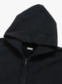 Vintage Zip Sweat Hoodie Black A.PRESSE (hood detail) at Couverture & The Garbstore