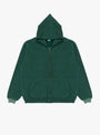 Vintage Zip Sweat Hoodie Green A.PRESSE (front) at Couverture & The Garbstore