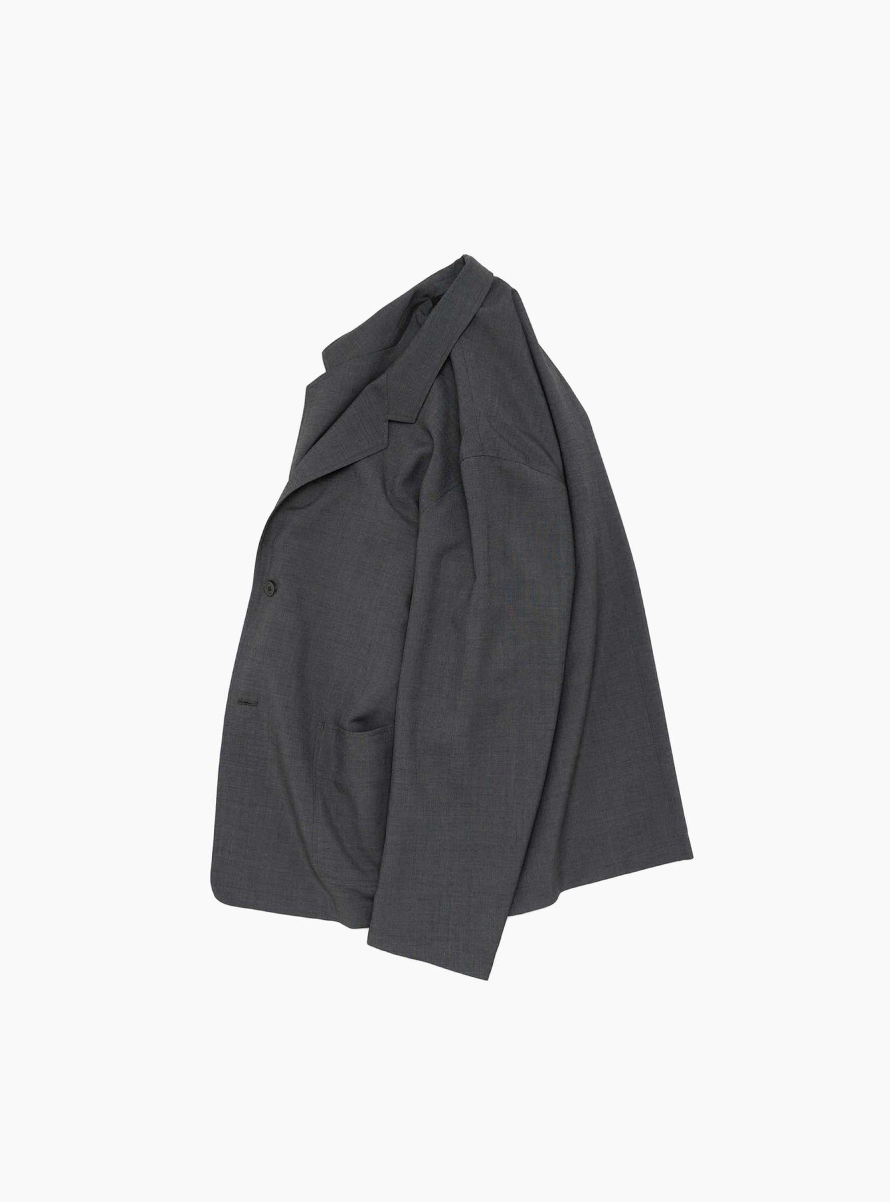 Relaxed 2B Jacket Greige STILL BY HAND (Side) at Couverture & The Garbstore