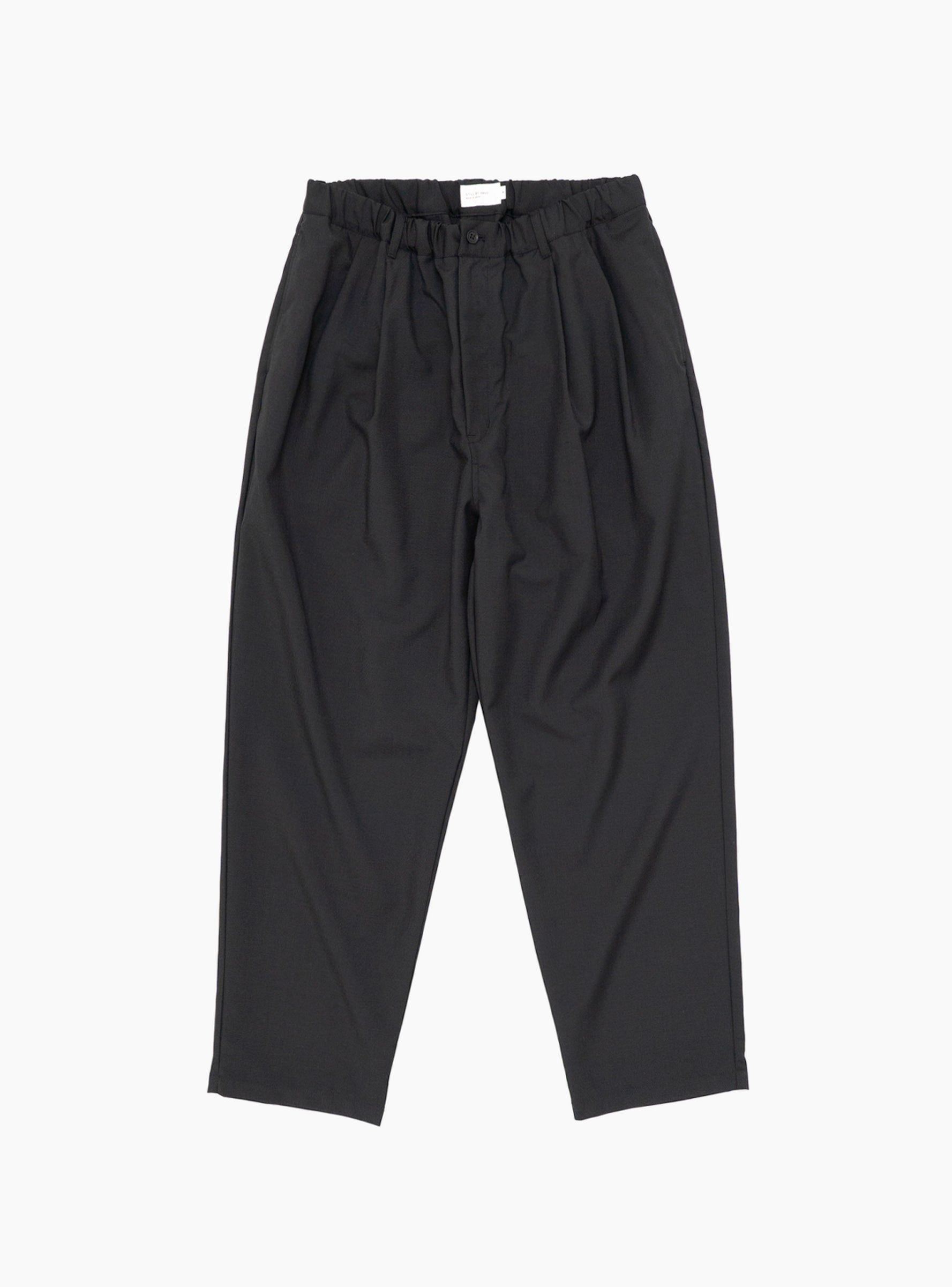 Relaxed 2 Pleat Pants Ink Black STILL BY HAND (Front) at Couverture & The Garbstore