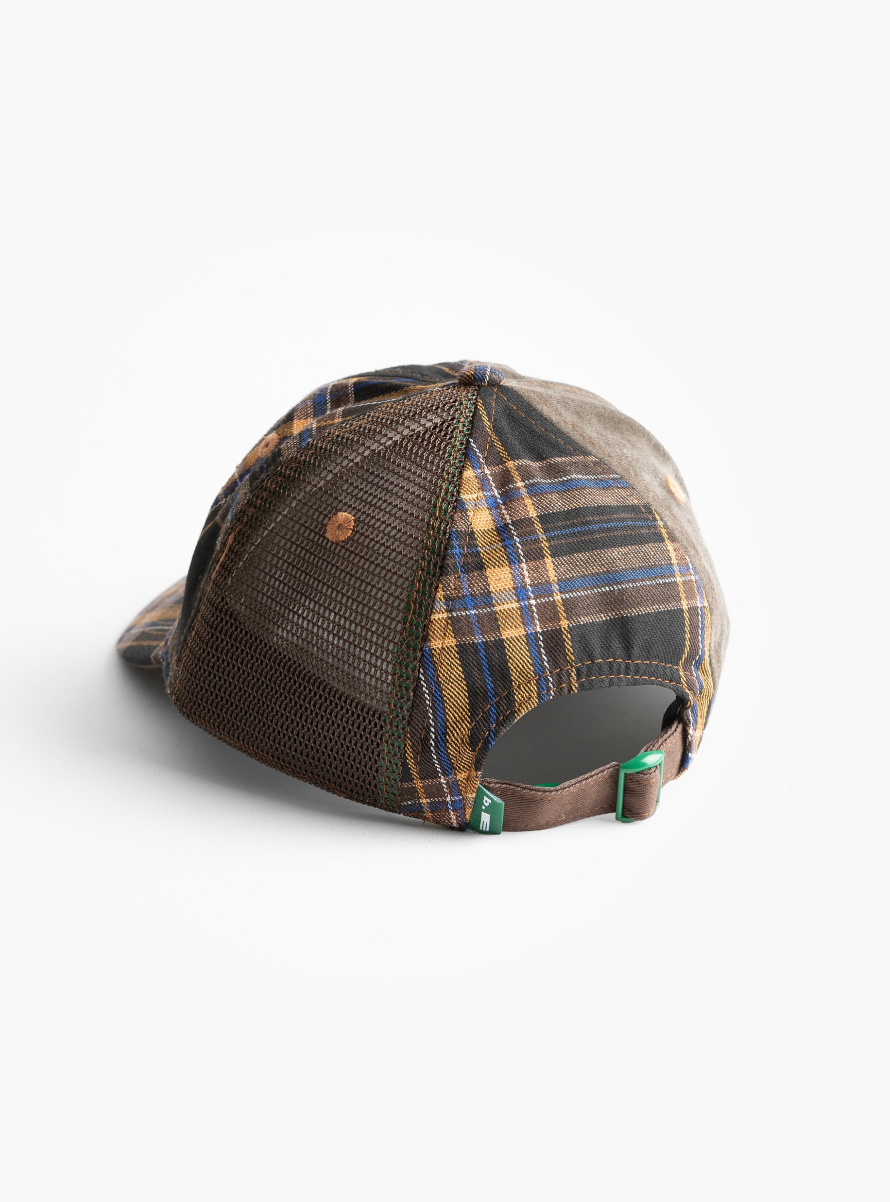 B-Turn Low Profile Hat Brown Plaid B.EAUTIFUL (back) at Couverture & The Garbstore