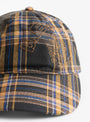 B-Turn Low Profile Hat Brown Plaid B.EAUTIFUL (embroidery detail) at Couverture & The Garbstore