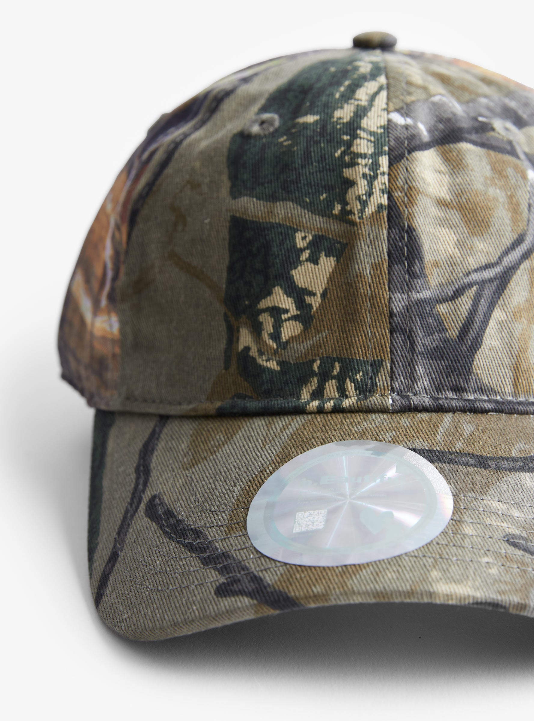 Empty Low Profile Hat Peak Camo & Night Camo B.EAUTIFUL (front detail) at Couverture & The Garbstore