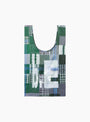 Mix Checker Reusable Bag Green & White B.EAUTIFUL (Front) at Couverture & The Garbstore
