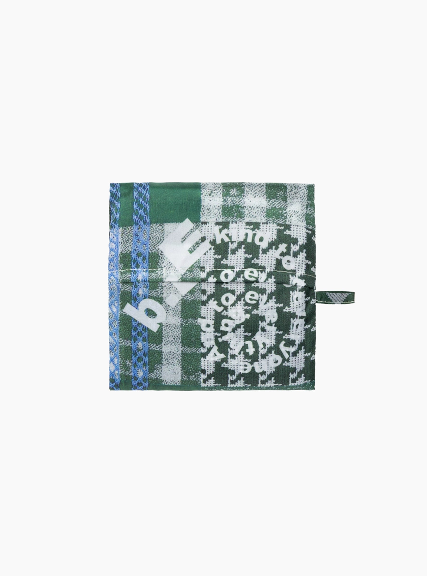 Mix Checker Reusable Bag Green & White B.EAUTIFUL (Pouch) at Couverture & The Garbstore