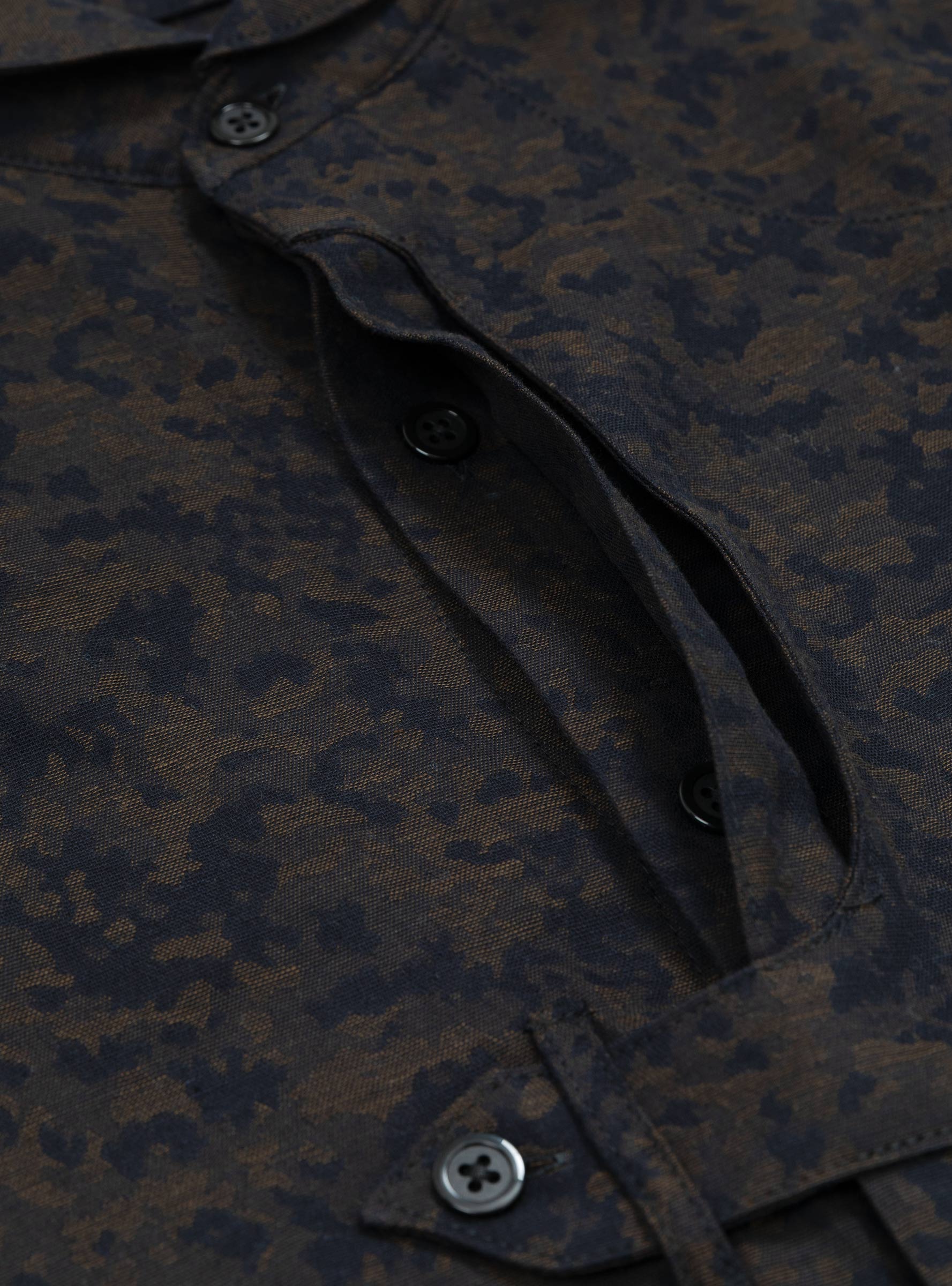 Gonia Shirt Black Camo Jacquard Black Camo Jacquard PARATODO (Detail) at Couverture & The Garbstore