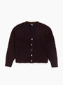 Textured Cardigan Brown Stussy (Front) at Couverture & The Garbstore