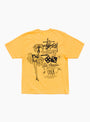 High Rollers Pigment Dyed Tee Marigold Stussy (Back) at Couverture & The Garbstore