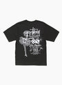 High Rollers Pigment Dyed Tee Faded Black Stussy (Back) at Couverture & The Garbstore