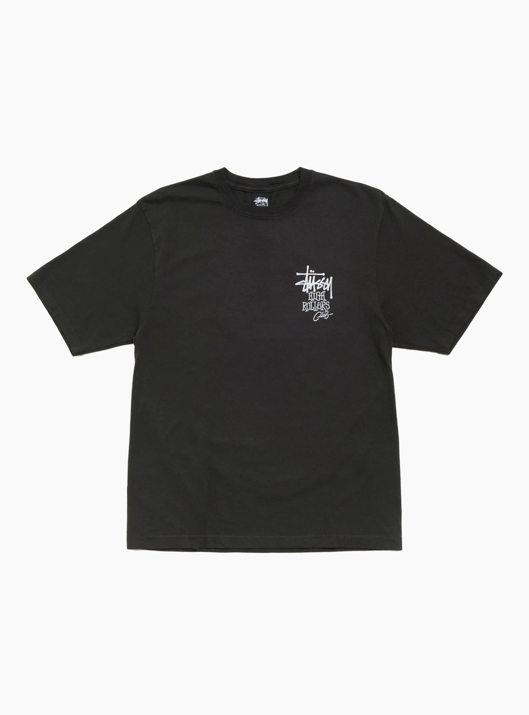 High Rollers Pigment Dyed Tee Faded Black Stussy (Front) at Couverture & The Garbstore