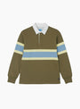 Langdon Rugby Shirt Winter Olive Gramicci (Front) at Couverture & The Garbstore
