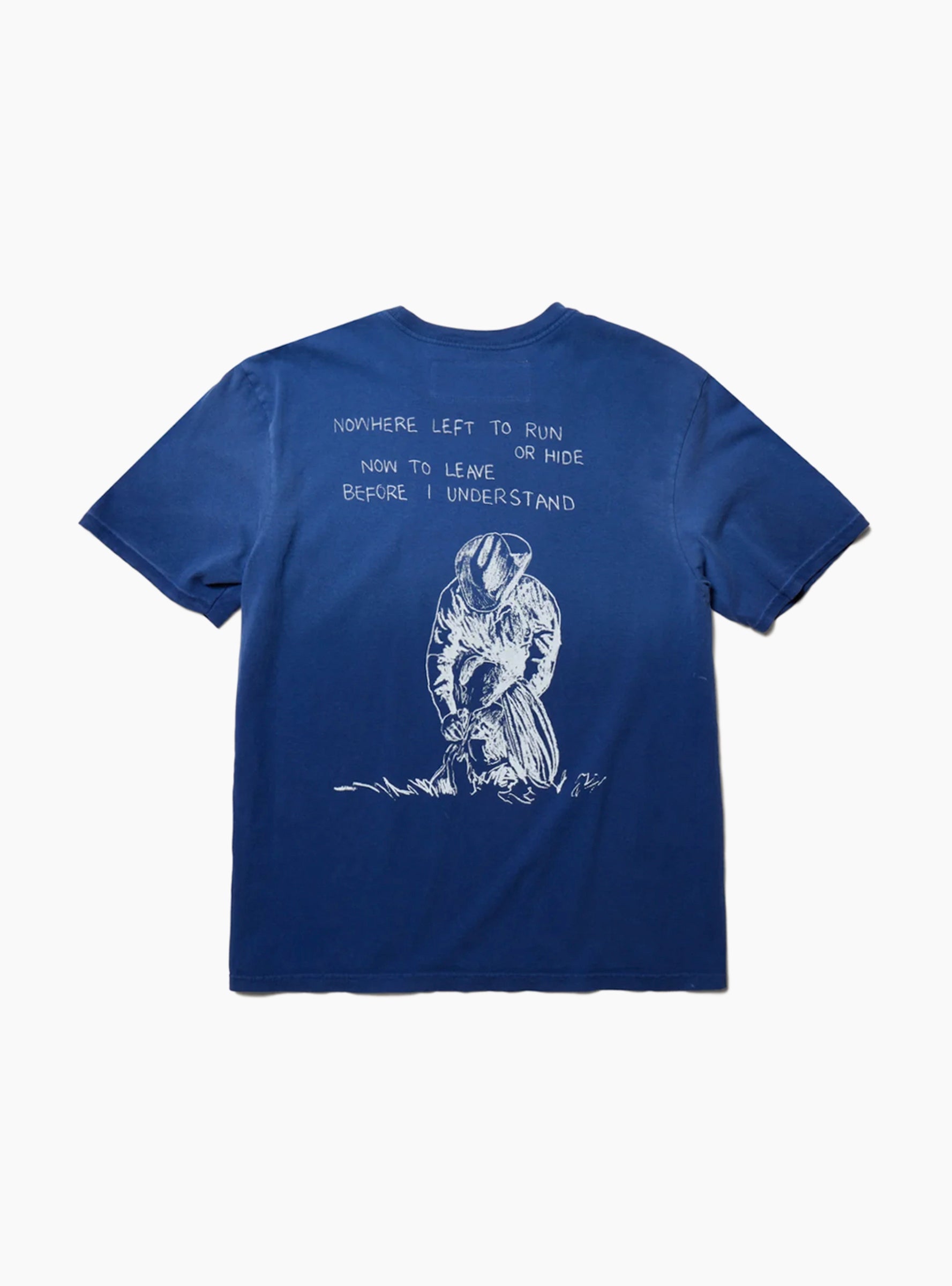Return Again Tee Sun Faded Navy ONE OF THESE DAYS (Back) at Couverture & The Garbstore