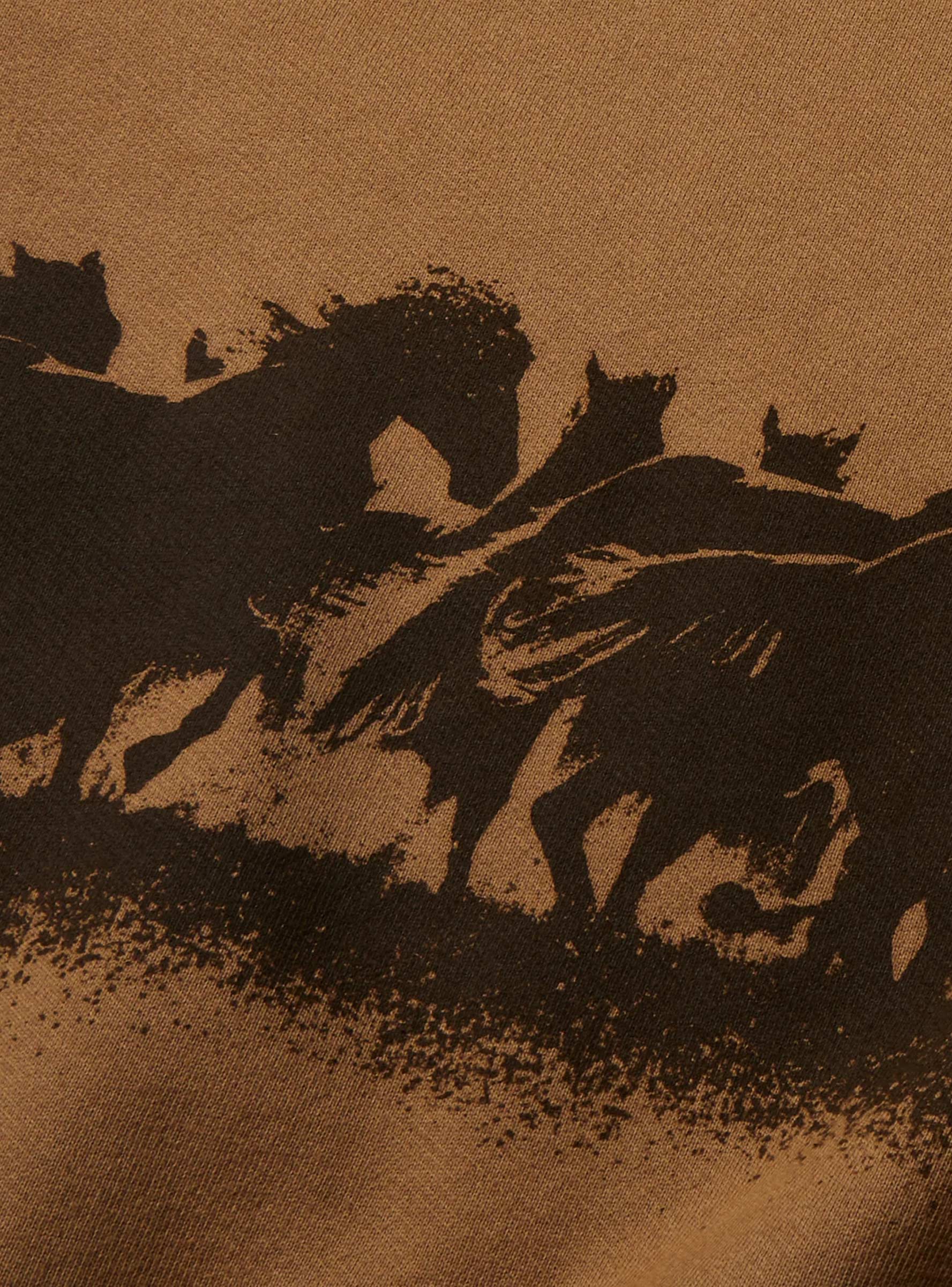 Driftin' Back Again Crewneck Light Brown ONE OF THESE DAYS (Detail) at Couverture & The Garbstore