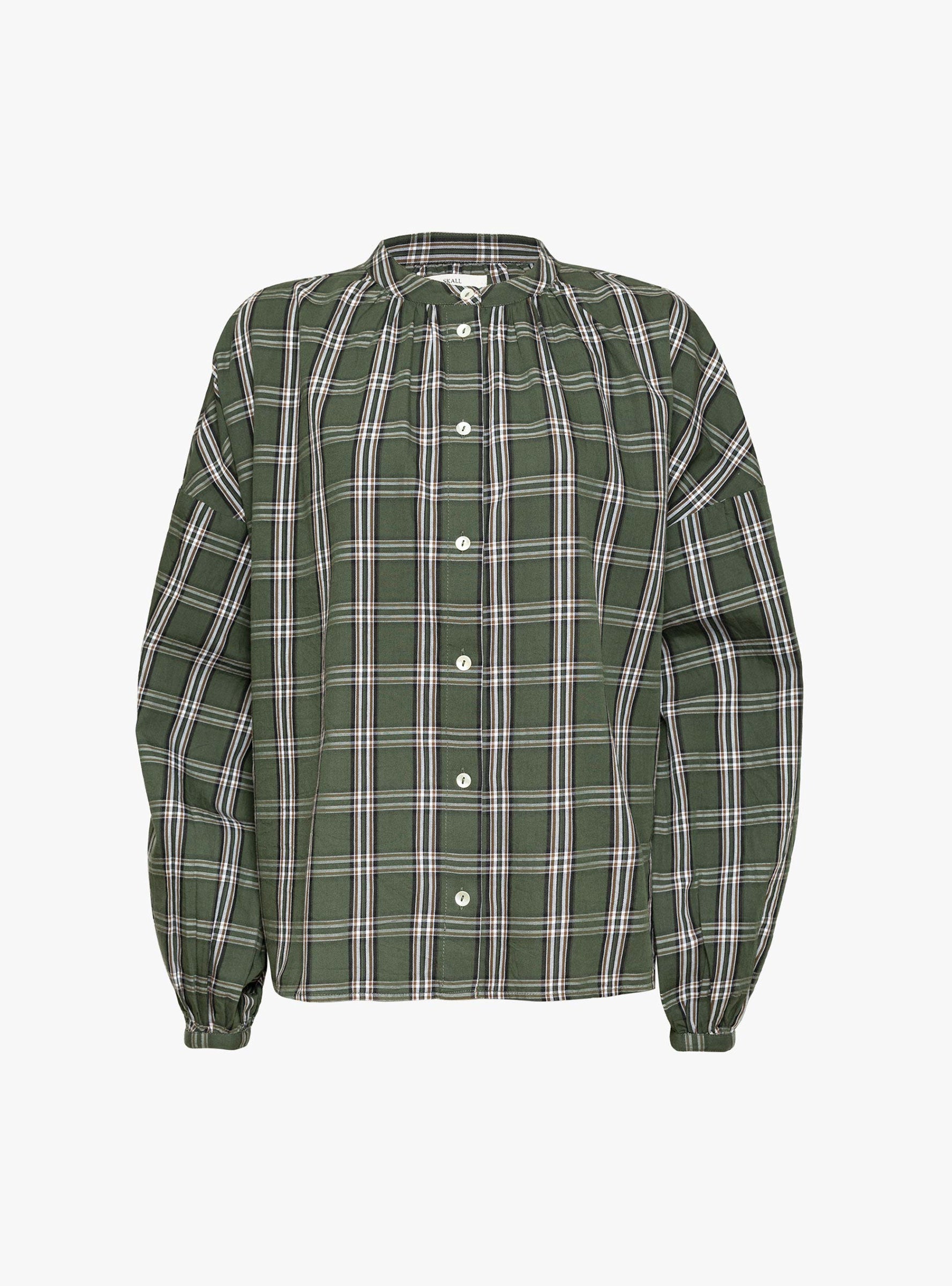 Cilla Shirt Green and White Check Green and White Check SKALL (ghost front) at Couverture & The Garbstore