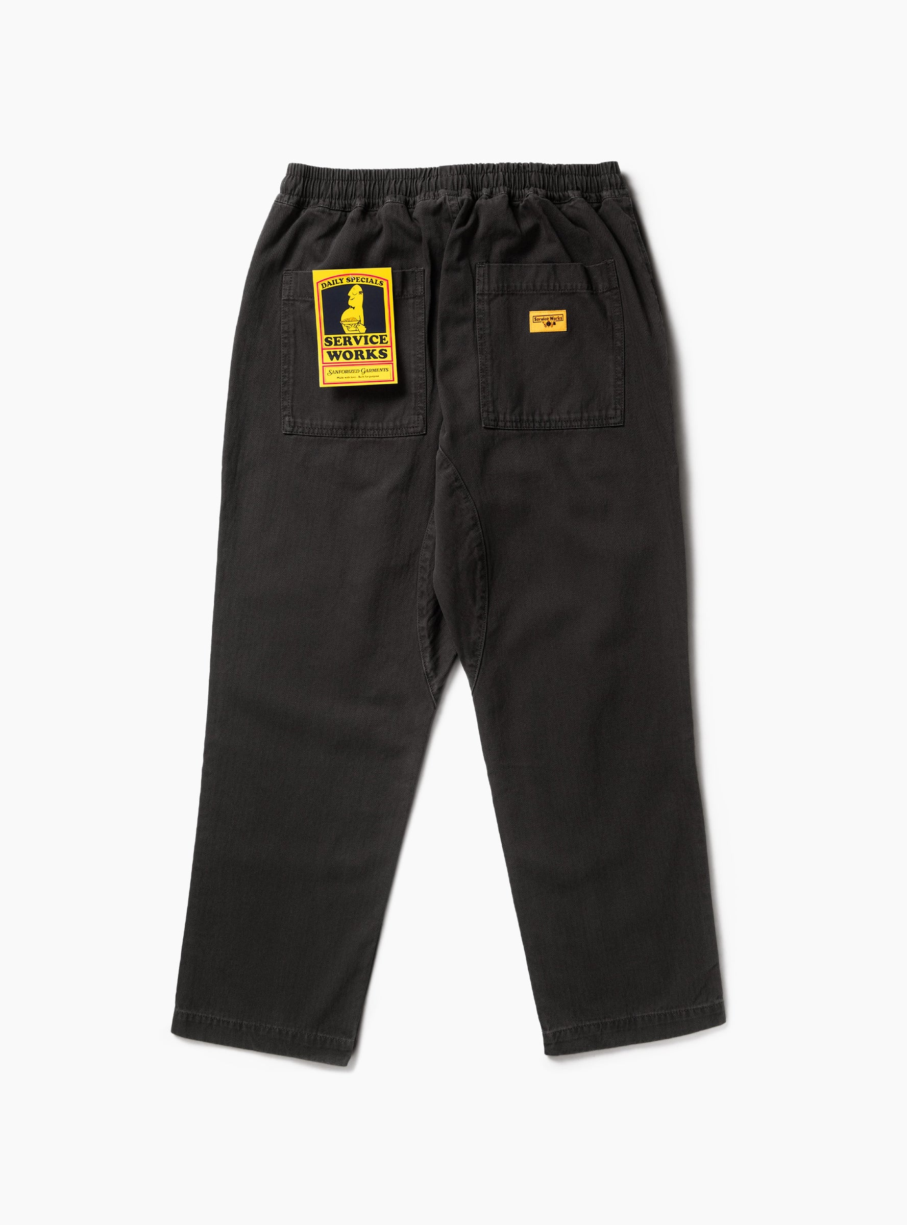 Pigment HBT Chef Pants Black Service Works (Back) at Couverture & The Garbstore