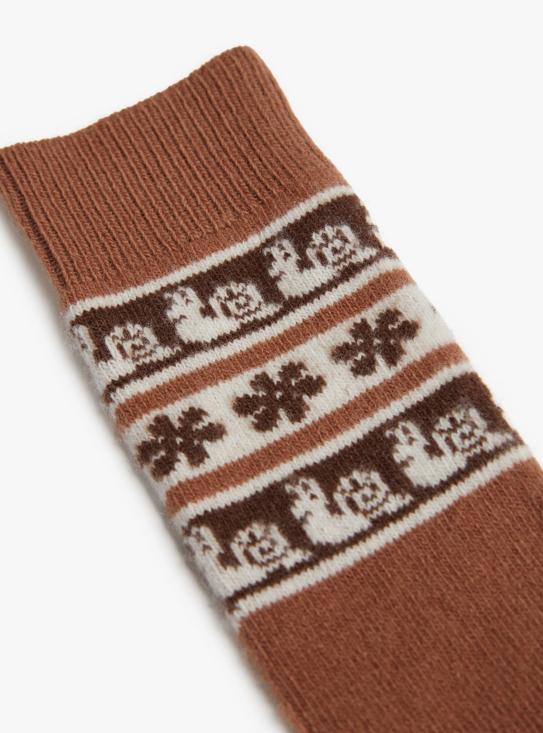 Snail Hiker Wool Crew Socks Brown Merlot Hansel From Basel (close up) at Couverture & The Garbstore